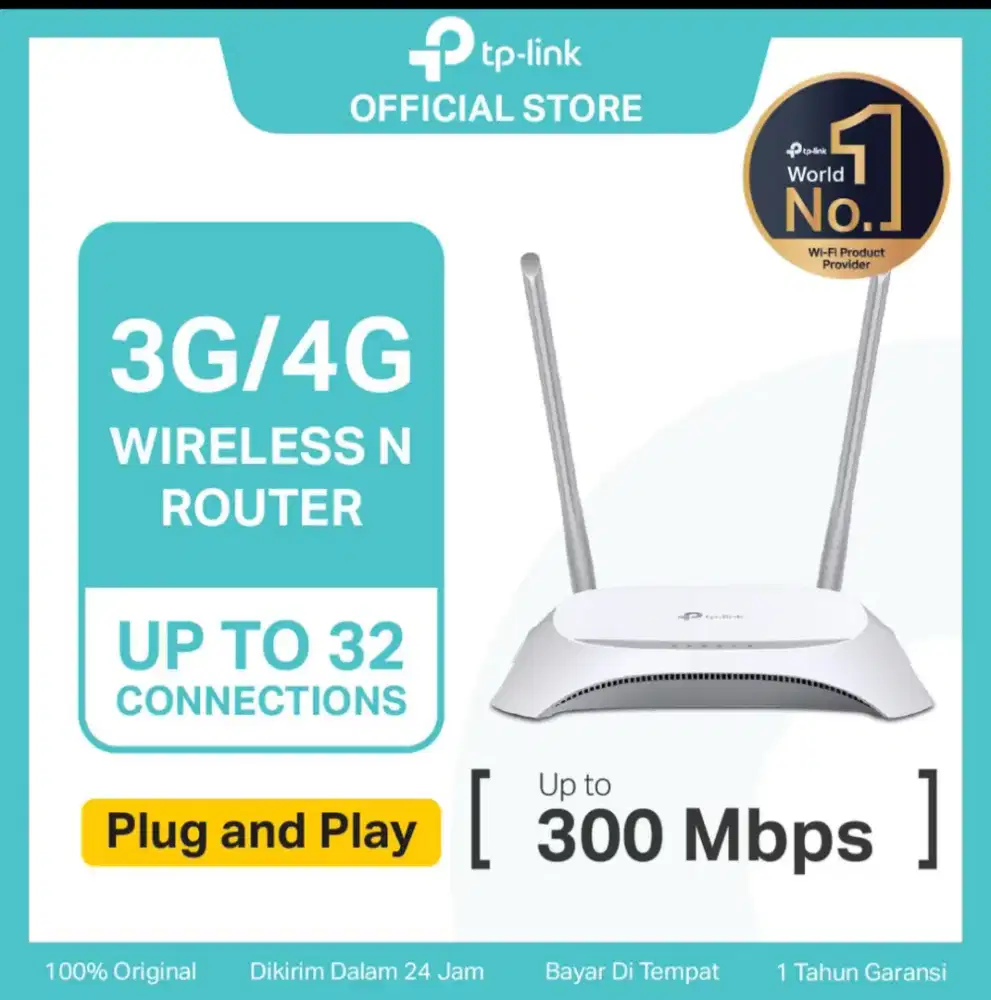Tp-Link TL-MR3420 3G/4G Wireless N Router Garansi Resmi Dari TP-Link