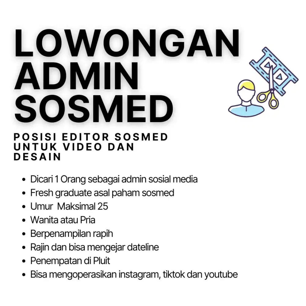 lowongan admin sosial media