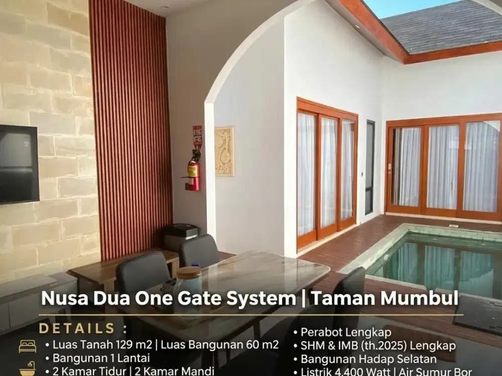 Villa Minimalis One Gate System di Mumbul Nusa Dua Badung Bali