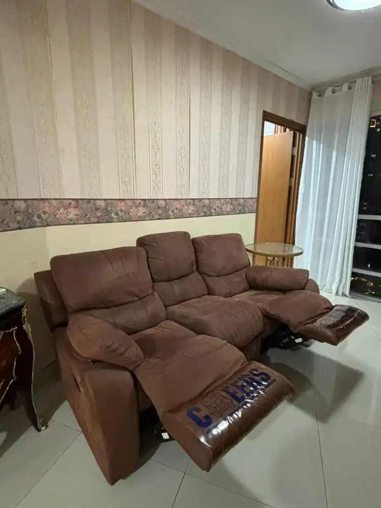 Jual Sofa Cheers Recline, 3 seater, Bahan Suede