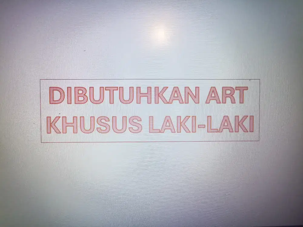 Dibutuhkan ART Khusus Pria (menginap)