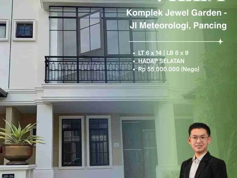 DISEWAKAN VILLA CANTIK DI KOMPLEK JEWEL GARDEN