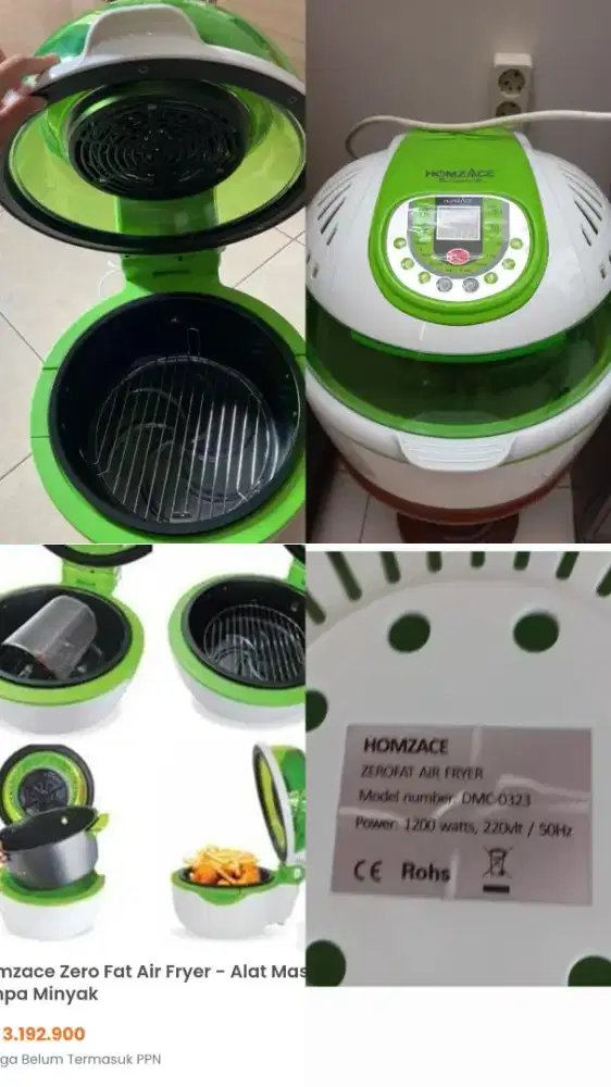 Airfryer merk Homzace