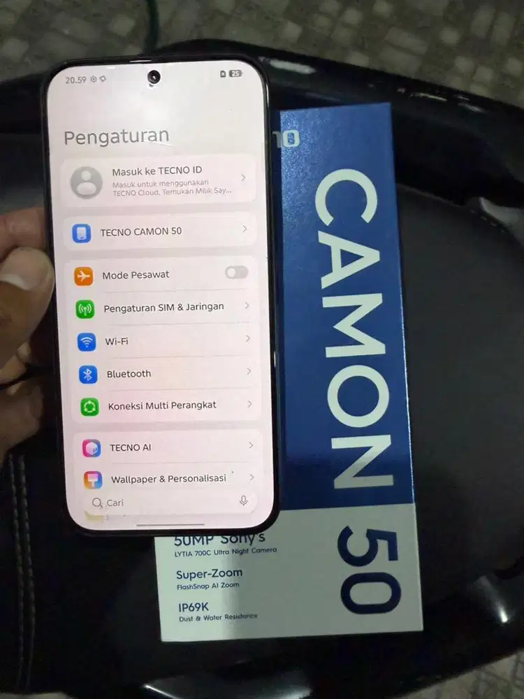Tecno Camon 50 8+8/128 like new msih grnsi pjng sebulan pke bs Tkr tmb