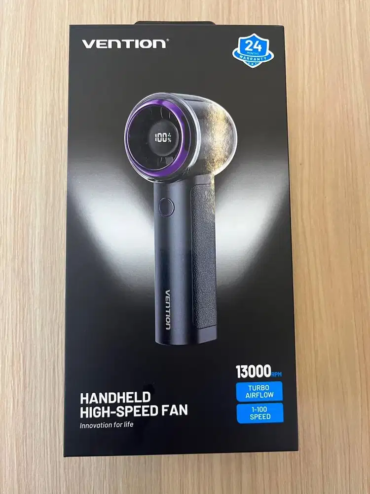 Kipas Vention Handheld With Led Display Purple / PBBV0