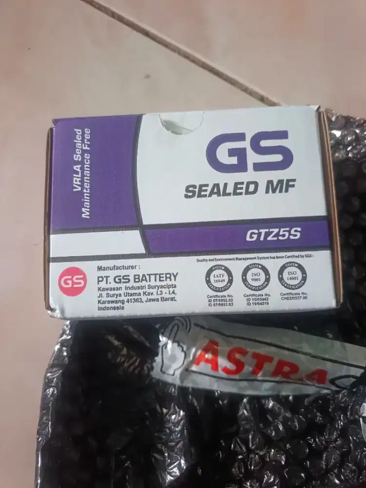 Aki kering gs gtz5s original