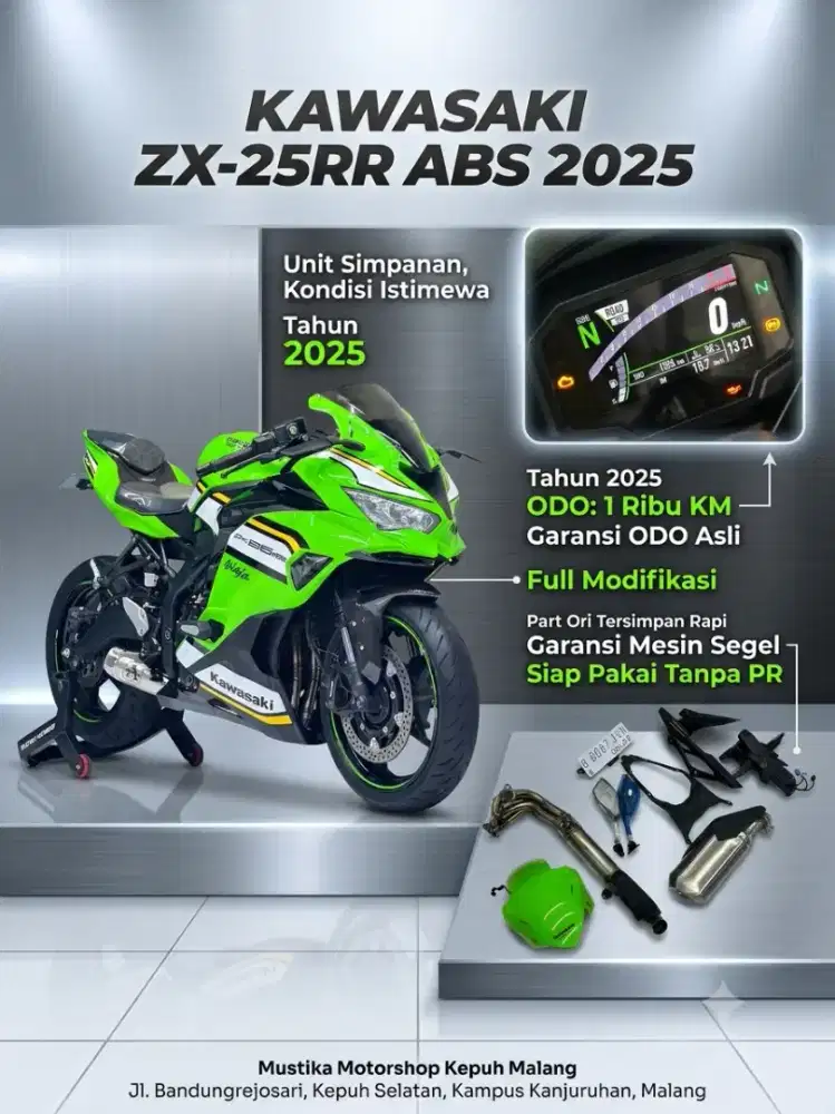 ODO 1RB UNIT SIMPANAN‼️ KAWASAKI ZX-25RR TH 2025 MULUS ODO 1RB NOMINUS