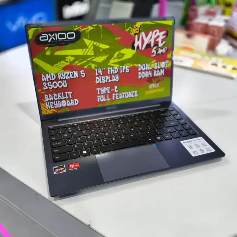 AXIOO HYPE RYZEN 5 RAM 8GB SSD 256GB SIAP PAKAI