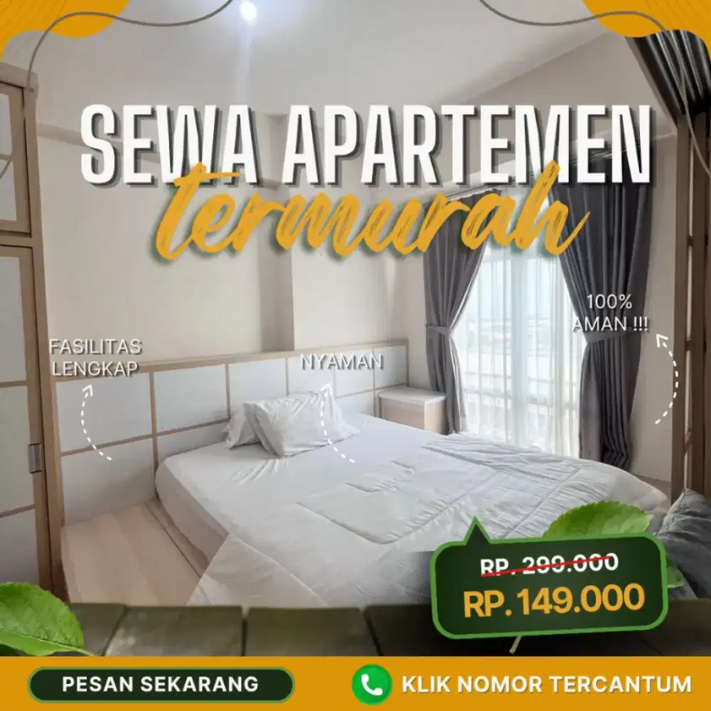 Sewa apartemen Green Pramuka Harian/Transit Termurah Jakarta Pusat
