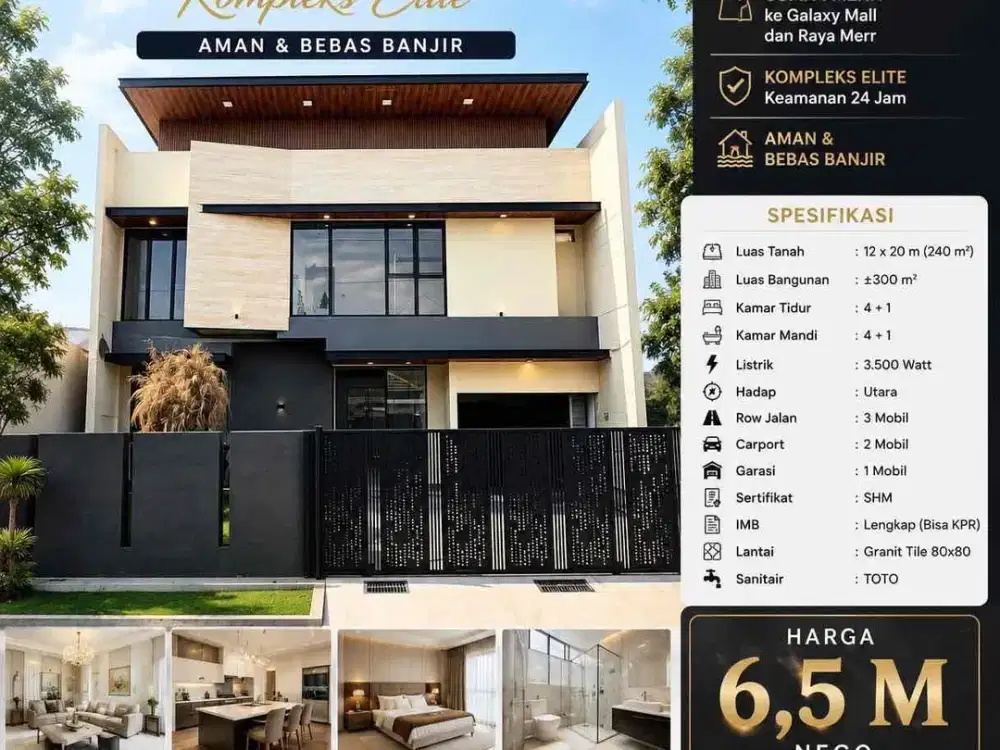 kertajaya indah jual rumah new Gress mewah strategis dekat Galaxy mall