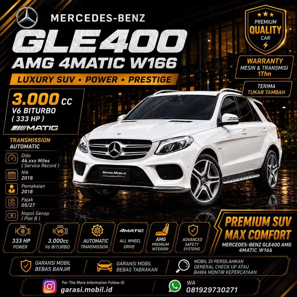 Mercy GLE400 AMG 4Matic W166 2018