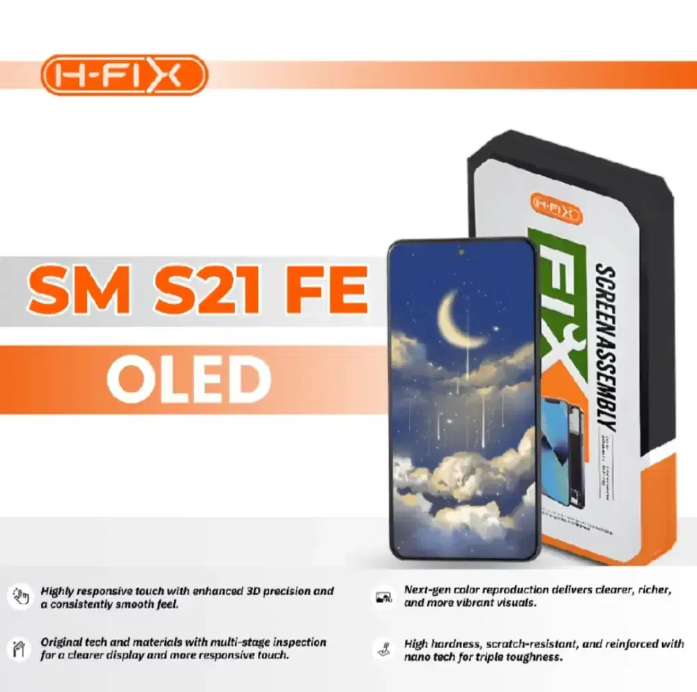 LCD Touchscreen+FRAME S21 Fe HFIX, Support Finger print