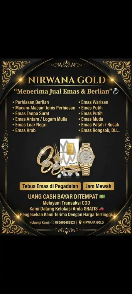 Terima jual beli emas dan berlian cod