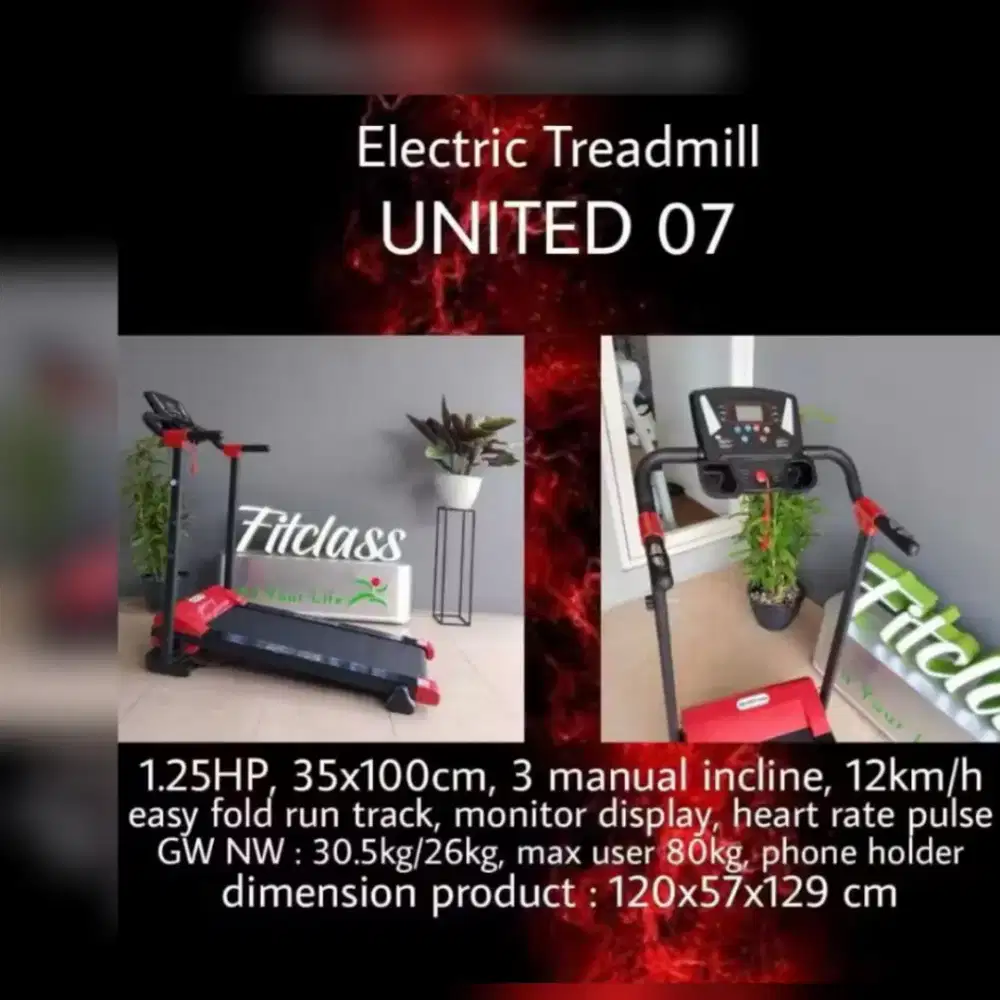 Treadmill elektrik united