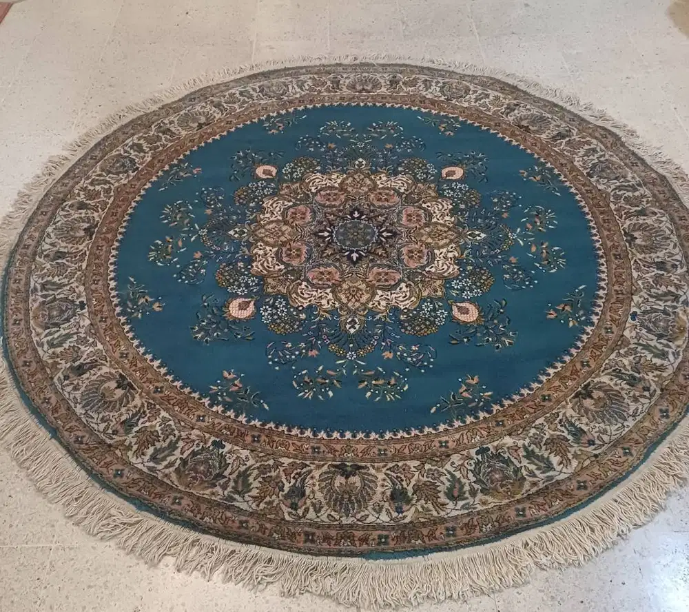 Karpet / Permadani Wool Vintage Bulat Turkiye Dia. 210 cm