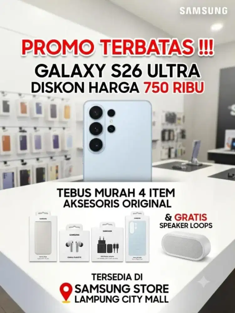 PROMO S26 ULTRA CASHBACK 750 RIBU DAN DPT GIFT SEBANYAK INI!!
