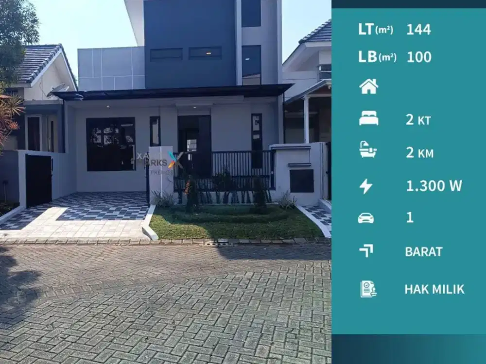 DIJUAL Rumah Modern Minimalis Siap Huni Keamanan 24 Jam Lingkungan Tenang Fasilitas Perumahan Lengkap Dekat Pusat Kota dan Bandara di Araya Golf
