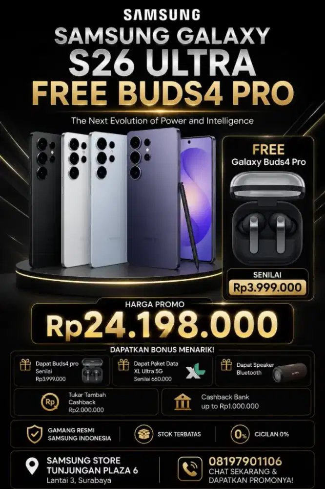 Samsung Galaxy S26 Ultra Free Buds 4 Pro