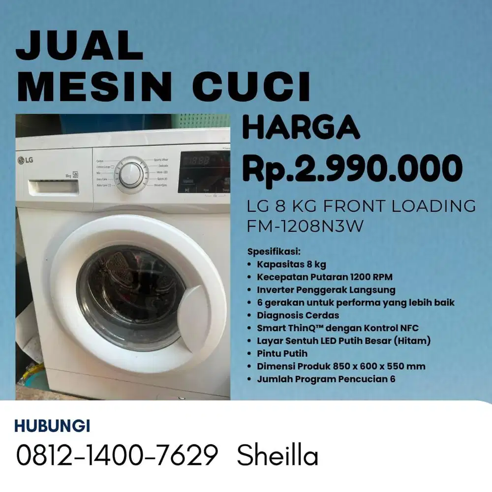 Mesin cuci LG front loading