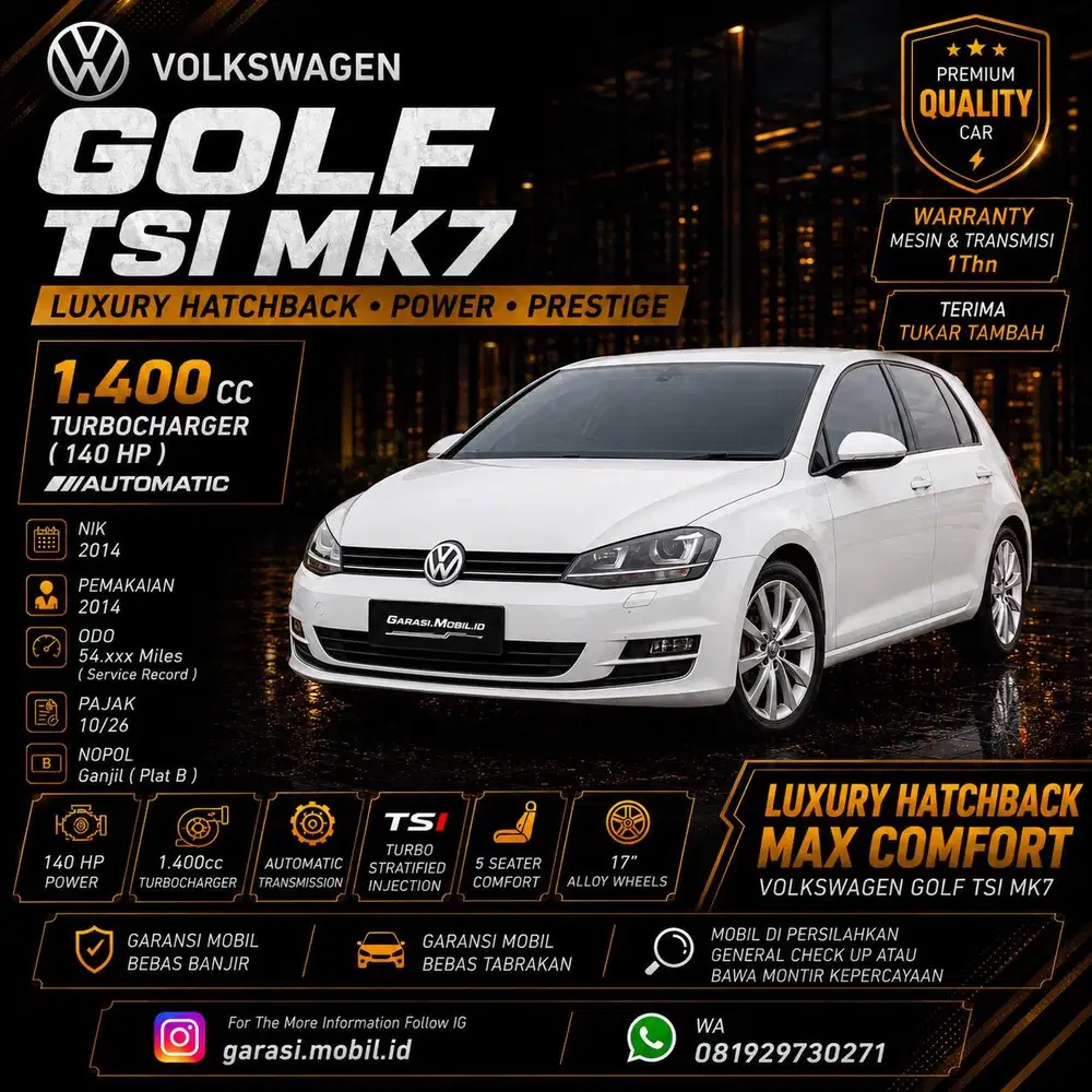 VW Golf 1.4 TSI MK7 2014