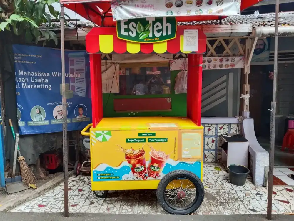 DIJUAL GEROBAK TEH POCI UNTUK USAHA