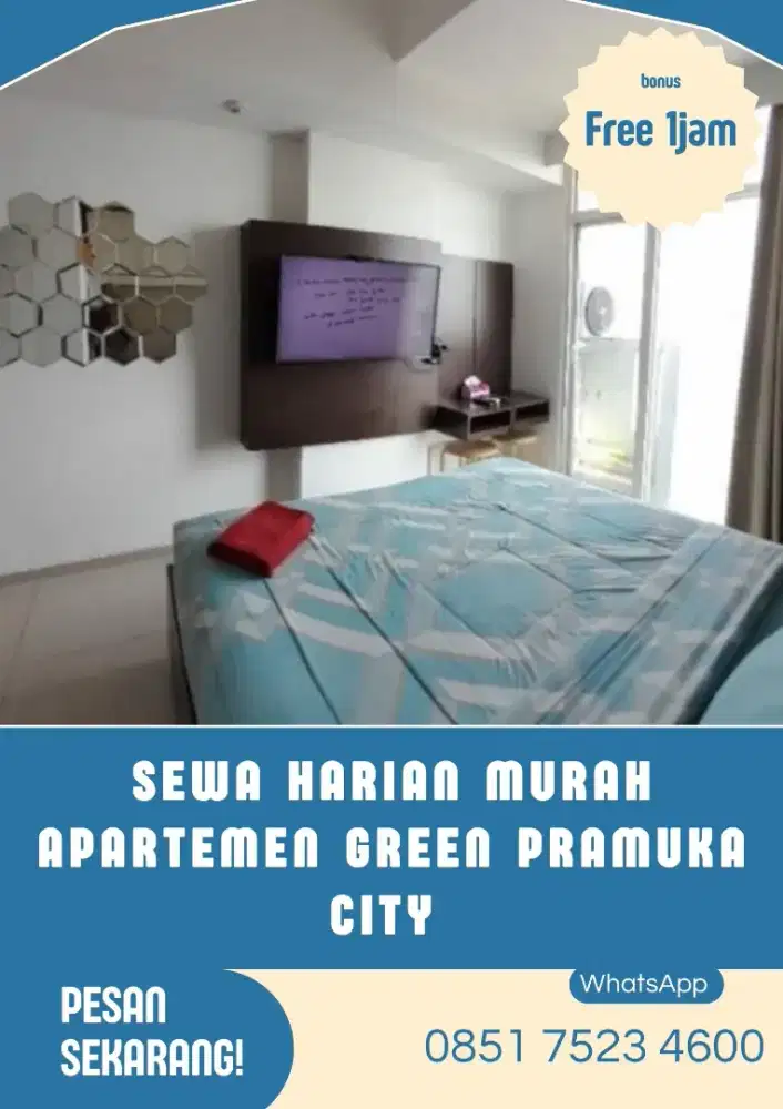 sewa apartemen harian green Pramuka city Jakarta pusat