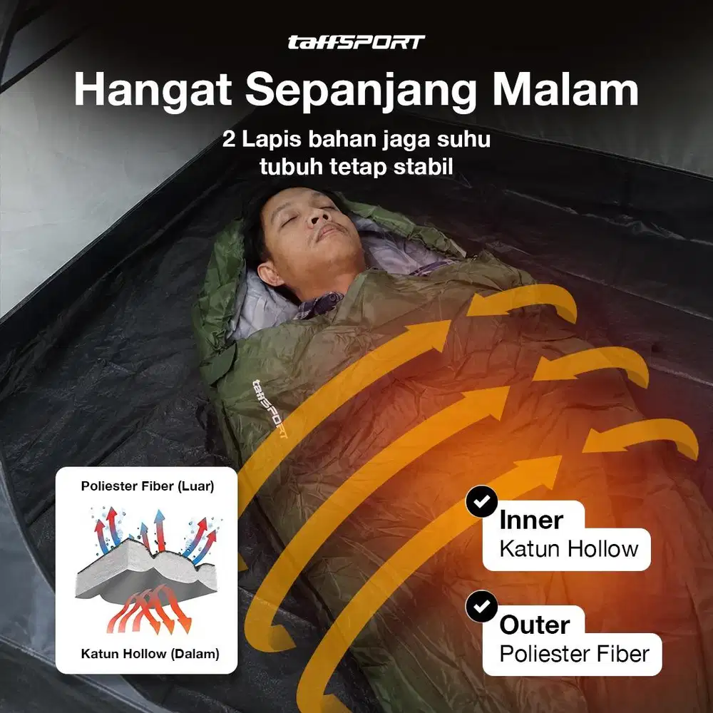Sleeping bag hiking mendaki gunung