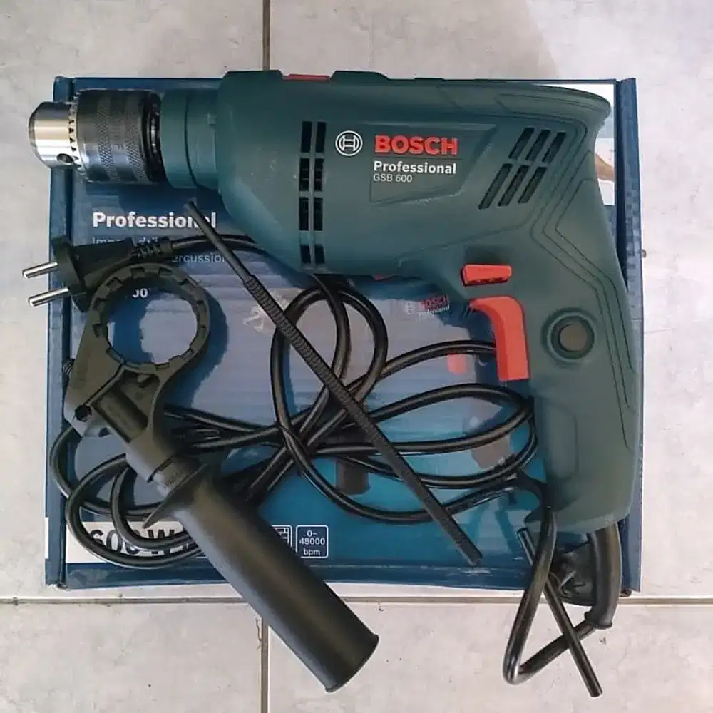 Bor Bosch 13 mm impact drill tembok besi kayu sekrup 600 Watt
