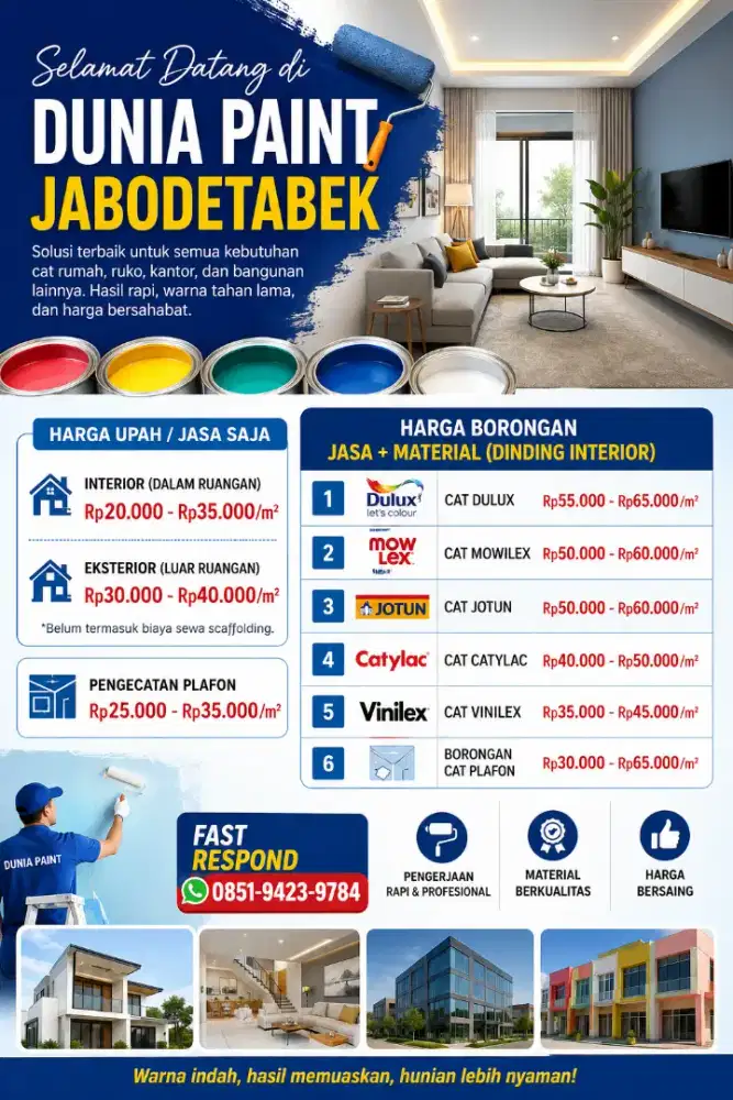 Jasa tukang cat, finishing, sipil & Renovasi
