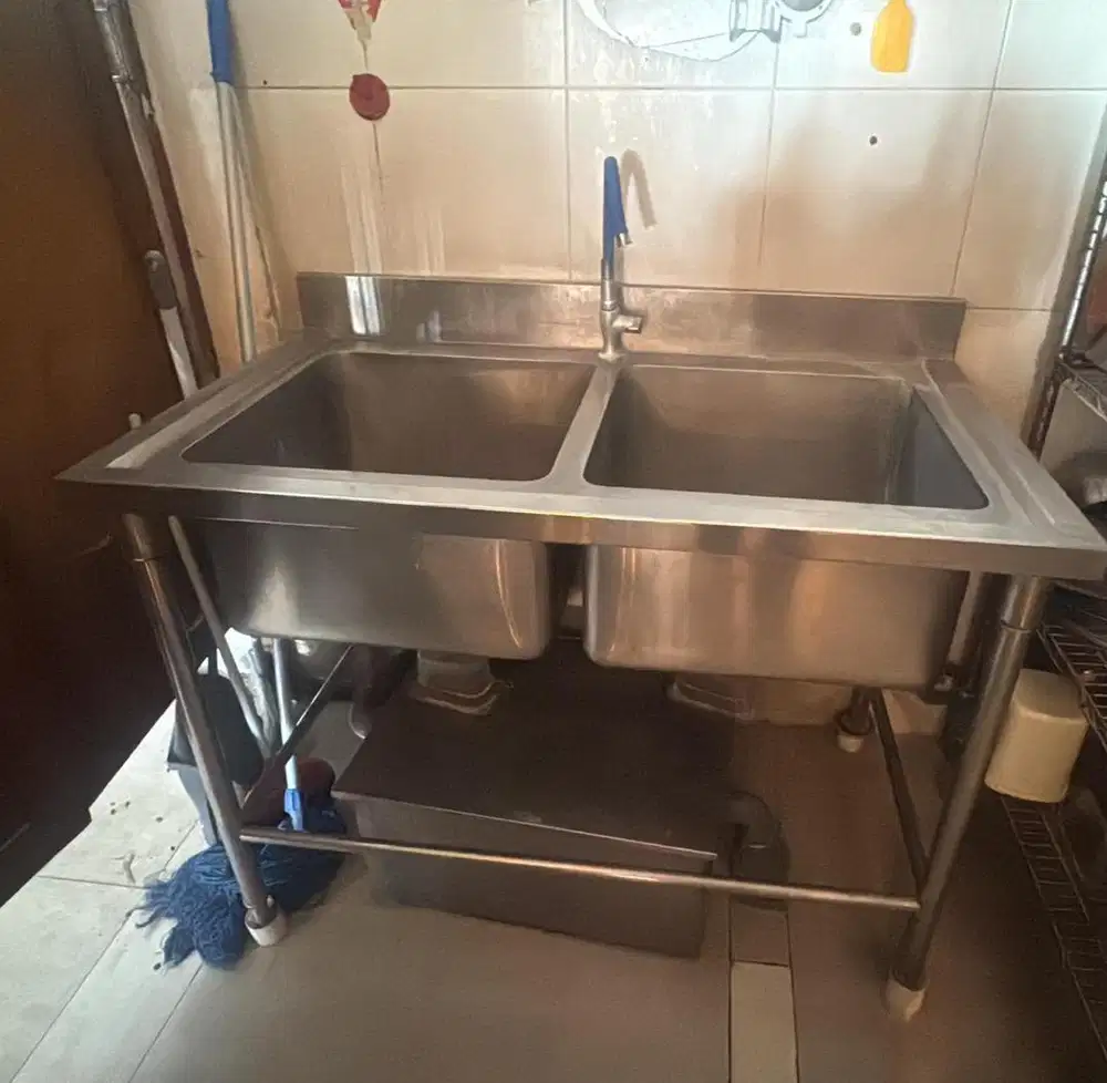 Sink Bowl 2 lubang (untuk kitchen cafe/restaurant)