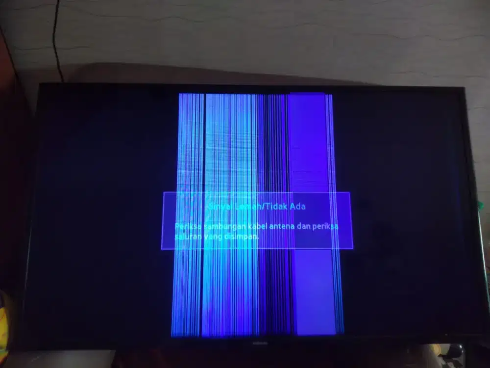 Terima beli tv pecah mati rusak