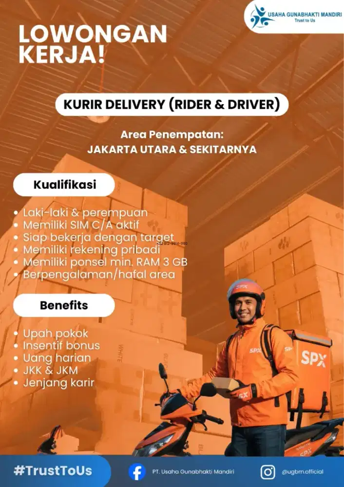 LOWONGAN KERJA SPX JAKARTA UTARA