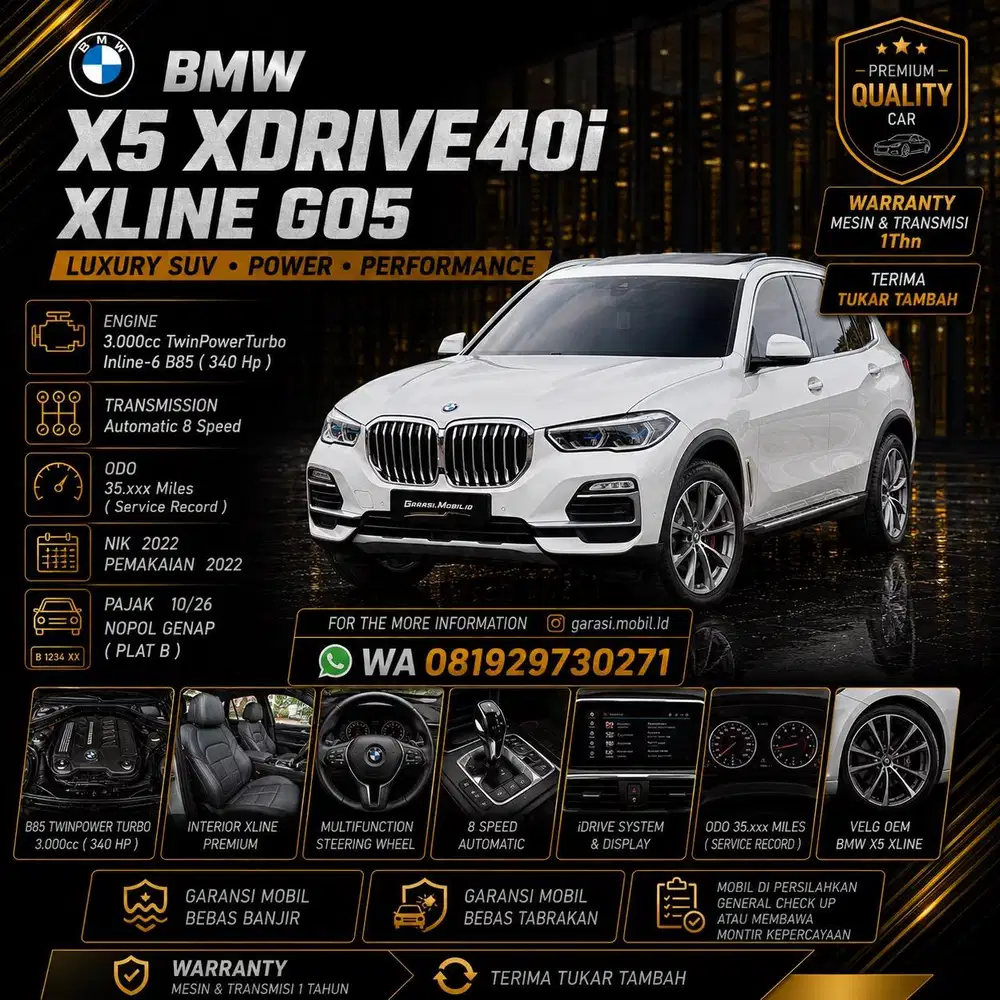 BMW X5 Xdrive40i Xline G05 2022