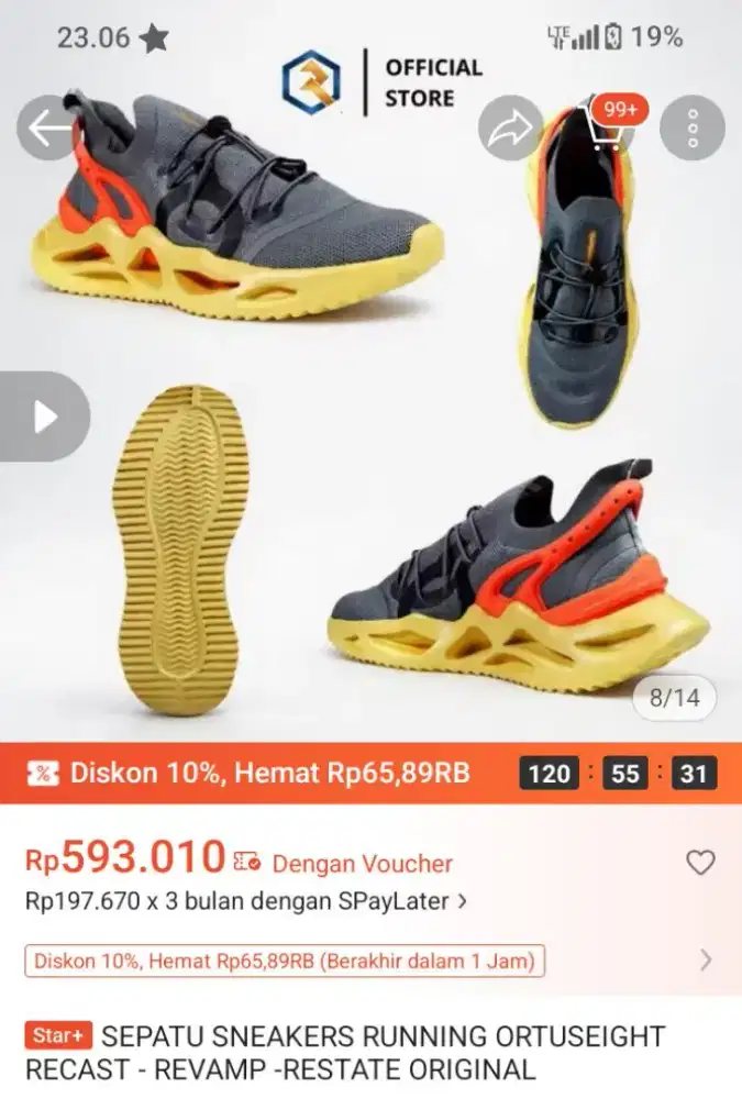 Sepatu running ORTUSSEIGHT original