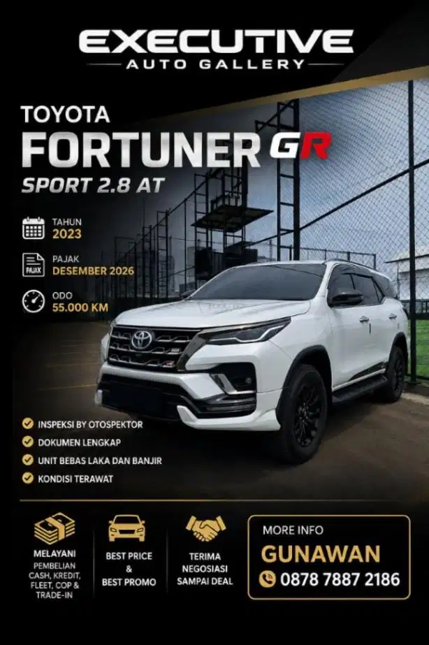 Toyota Fortuner GR Sport 2.8L Tahun 2023