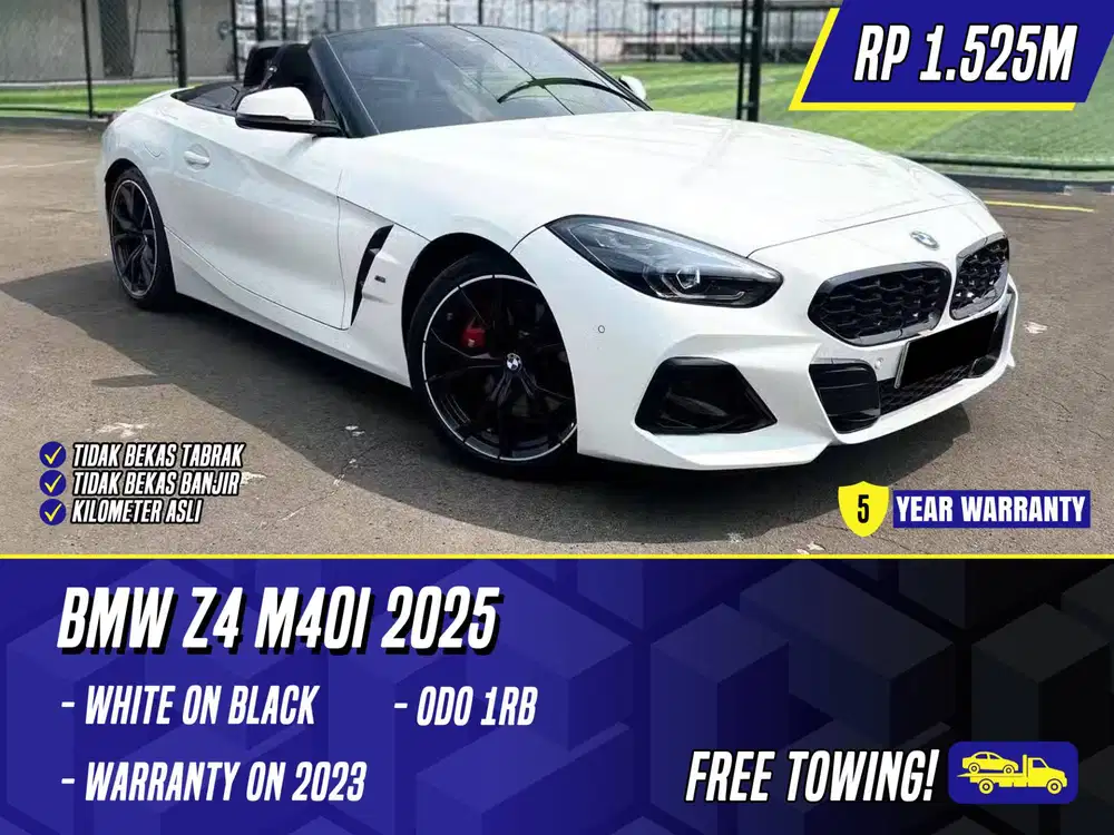 BMW Z4 M40i 2025 NIK 2024 White on Black Putih Z 4 M 40i M40 i 3.0