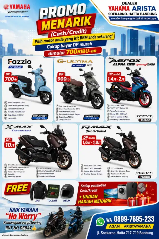 PROMO MOTOR YAMAHA BERKUALITAS, SIAP PAKAI DAN SIAP JALAN