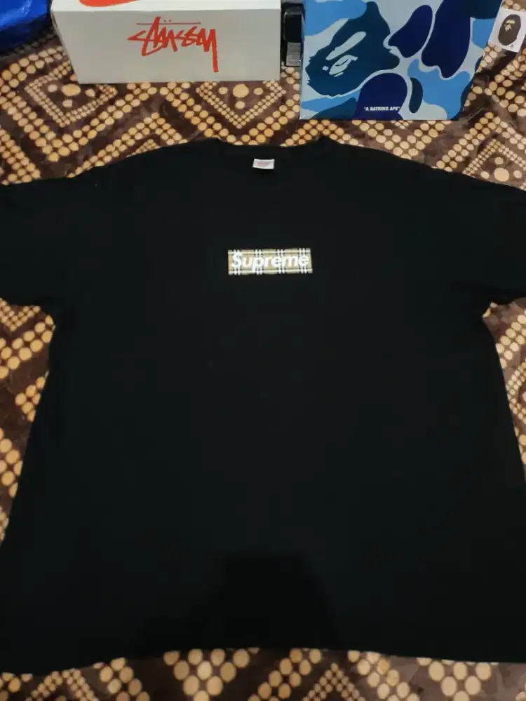 Supreme x Burberry Box Logo Tee