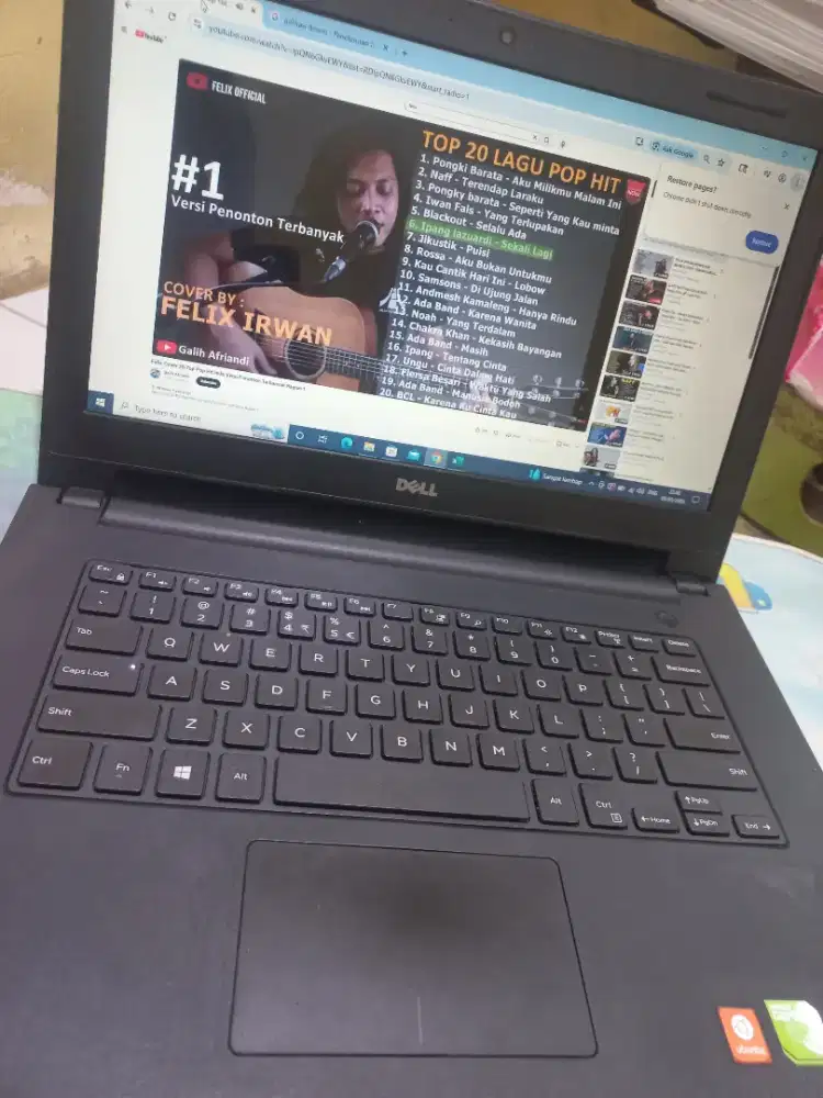 Laptop dell ram 8/128