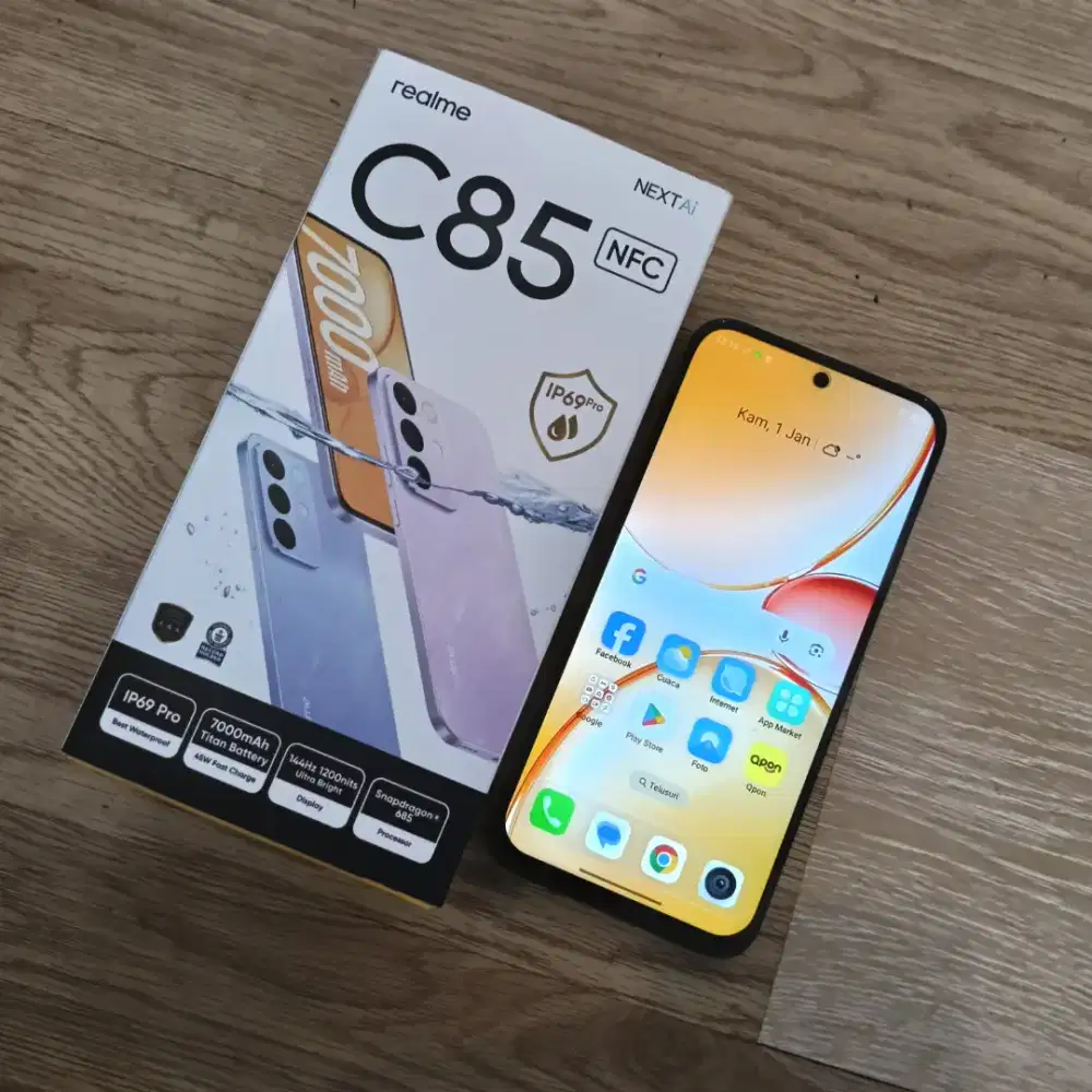 realme c85 NFC 6/128 garansi on panjangg april 2027