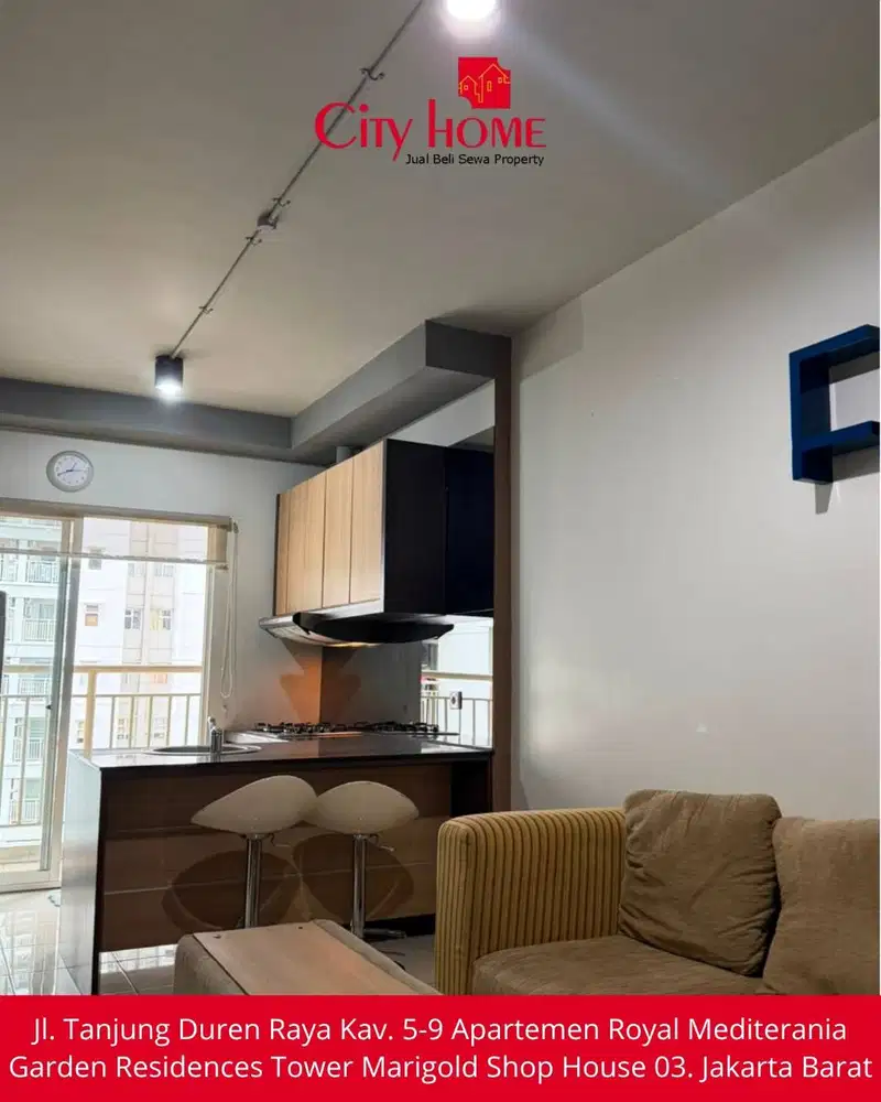 Sewa Apartemen 2 BR Furnished di Mediterania Garden Resideces 2