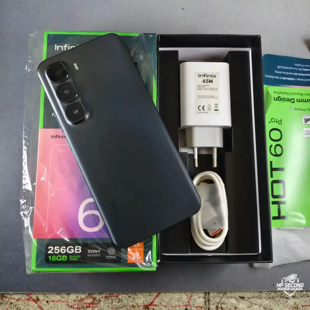 Infinix hot 60 pro+ ram 8/256GB lengkap mulus normal