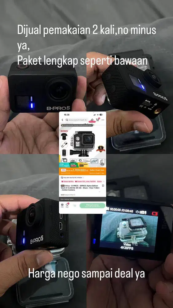 Di Jual Kamera,action cam baru coba pakai 1 kali
