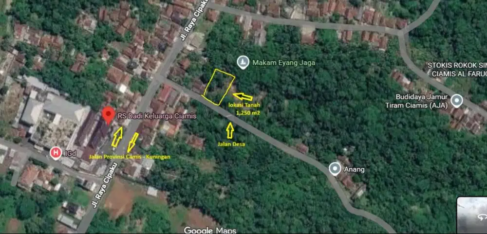 Tanah Dijual (Kebun) Jl. Raya Kawali.