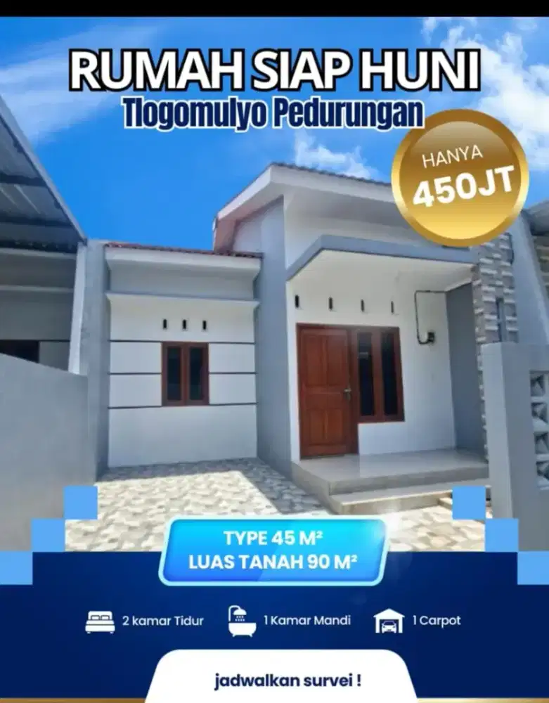 Rumah Ready SHM Siap Huni di pedurungan kota Semarang.cash or kredit