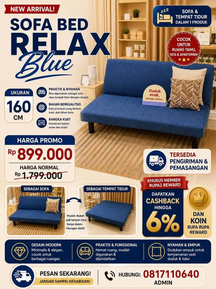 PROMO SOFA BED MINIMALIS