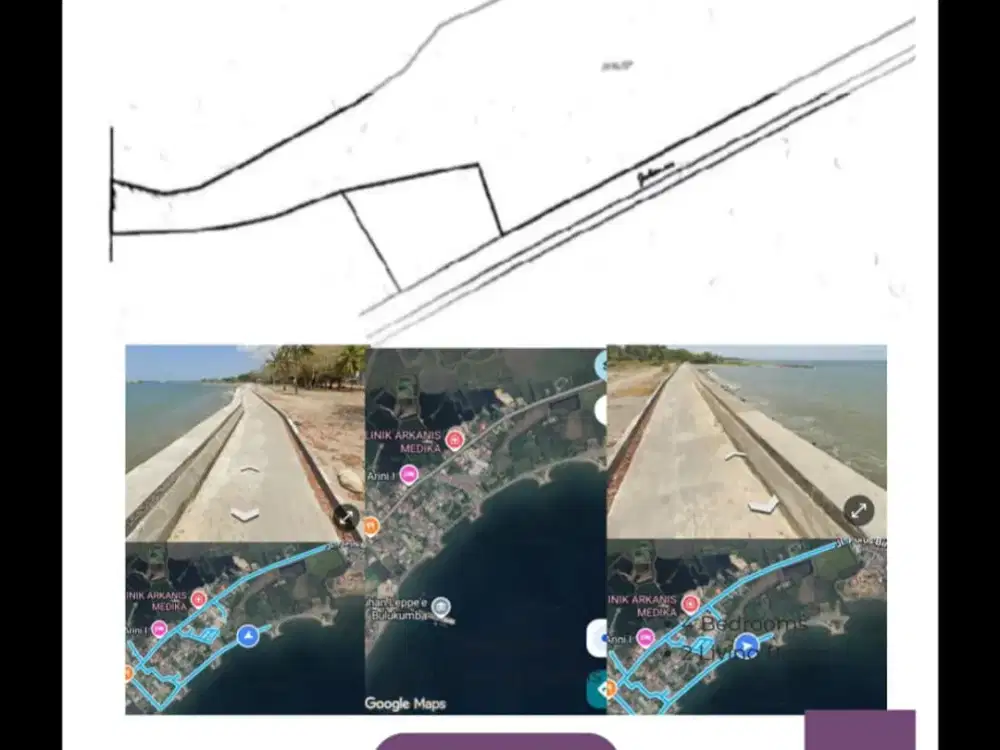 Tanah Di Bira Bulukumba  Luas Tanah 12.000 Meter Tanah di bibir pantai Rp. 7.5 Milyar