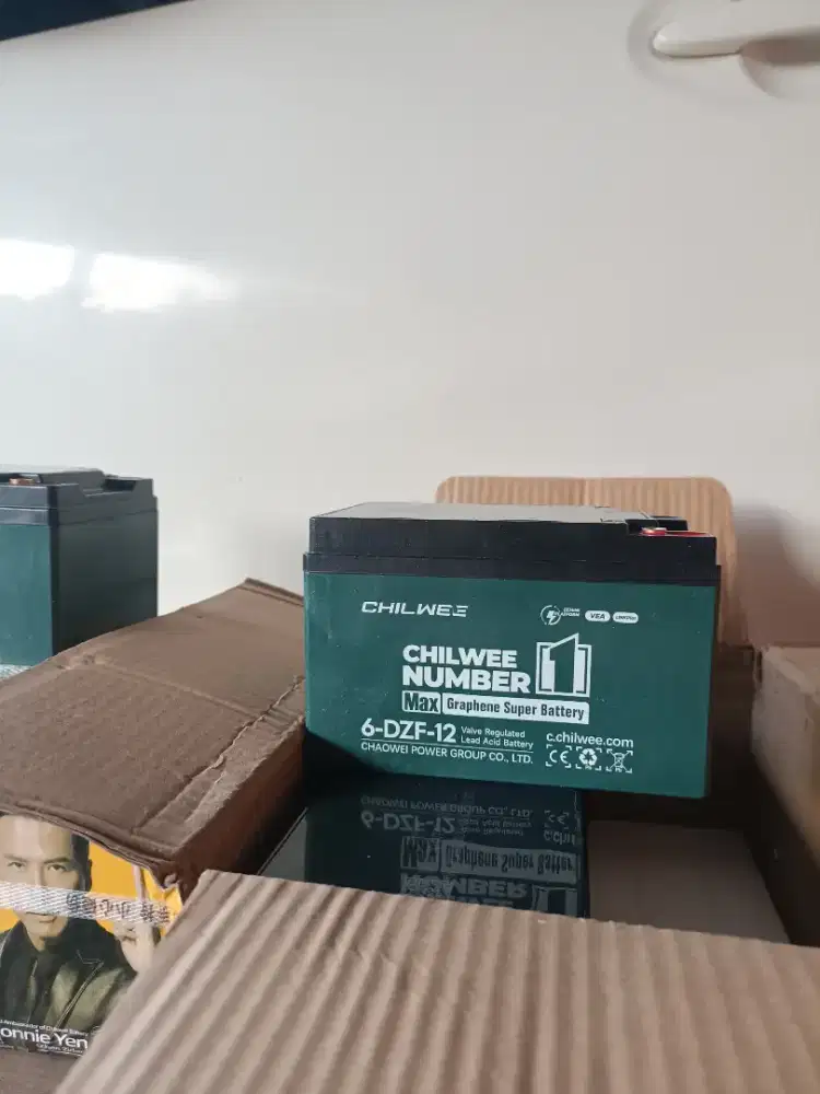 Aki Sepeda Listrik Batre sepeda listrik 12v 12Ah Chilwee Baru