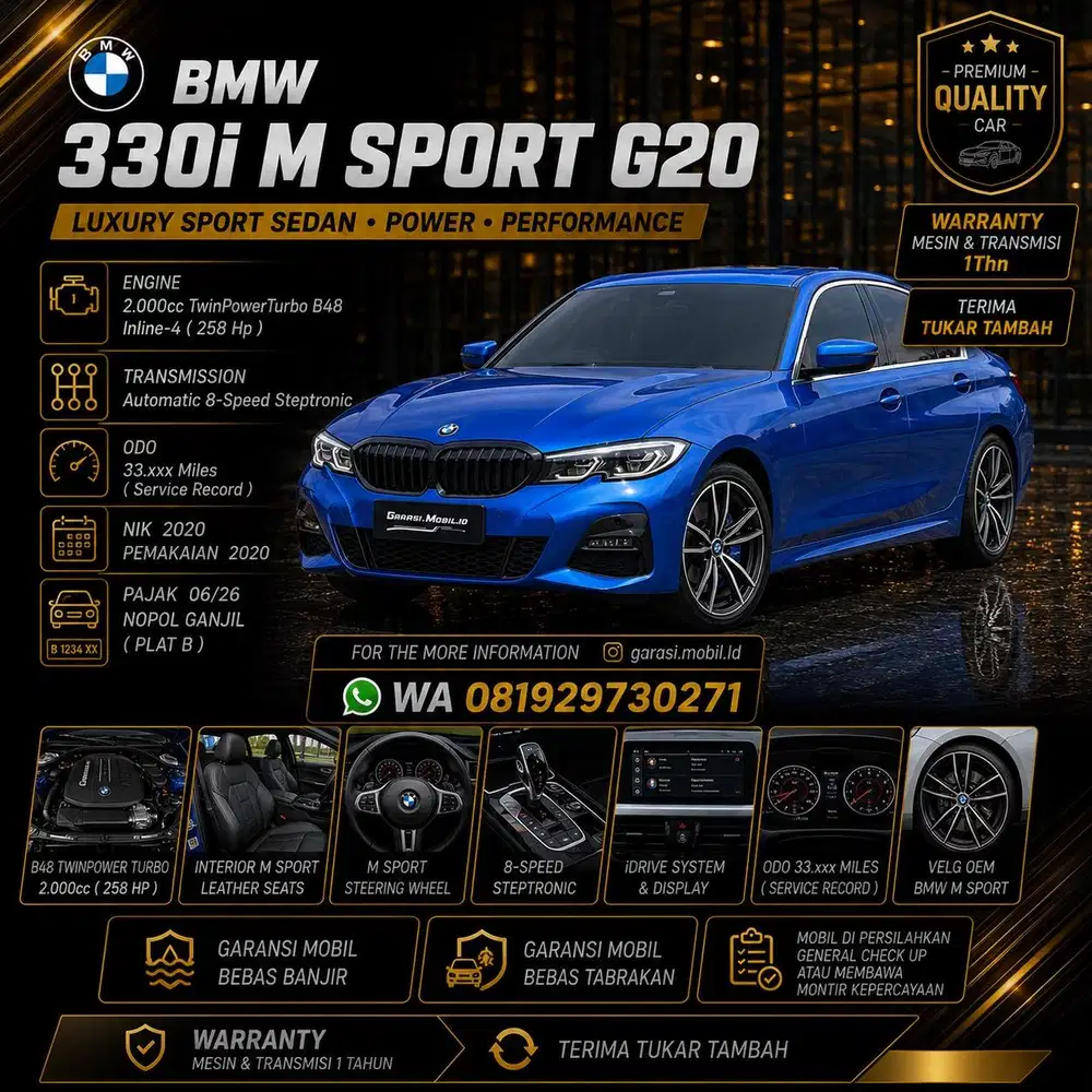 BMW 330i M Sport G20 2020