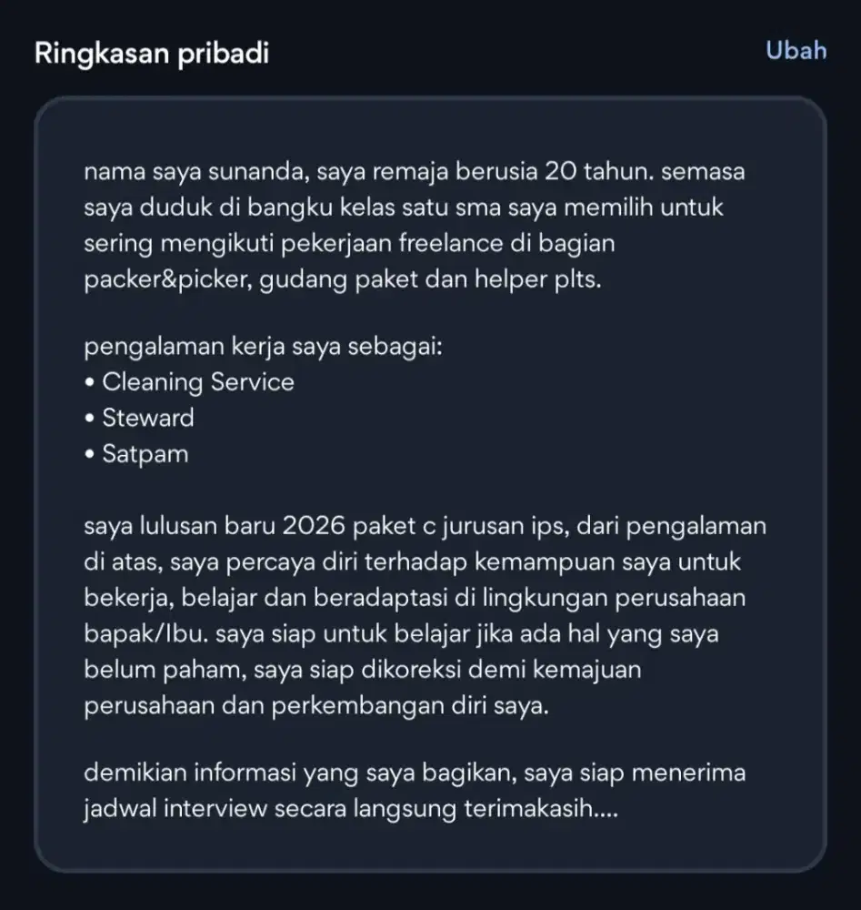 mencari pekerjaan
